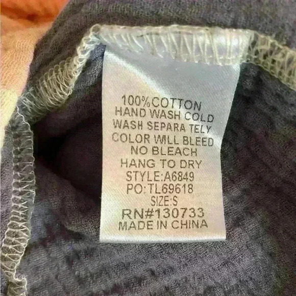 Umgee Mini Dress Sz Small Colorblocked Slubbed 100% Cotton Modern Comfy Casual - Picture 2 of 2